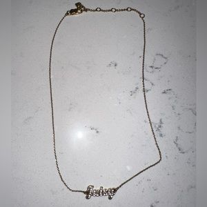 Juicy Couture Juicy Script Rhinestone Necklace